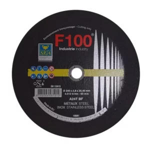 DISQUE METAUX INOX PLAT F100 Ø 300 x 2.8 x 25 MM