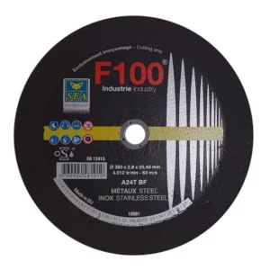 DISQUE METAUX INOX PLAT F100 Ø 350 x 2.8 x 25 MM